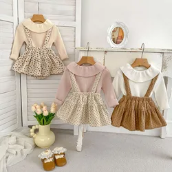 Falda con tirantes Milangel – Estampado floral para bebé