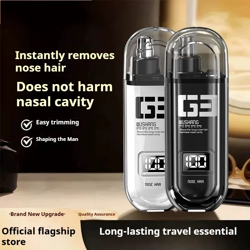 Recortador de pelo de nariz y orejas con carga eléctrica para hombre, recortador de pelo de nariz eléctrico portátil, Mini diseño compacto, carga rápida