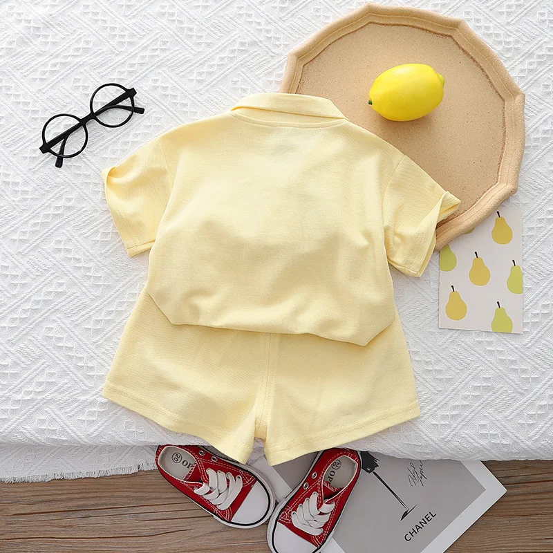 Conjunto de ropa de verano para bebé, camiseta y pantalones cortos a la moda, chándal para niño pequeño, 2 unidades - imagen 5