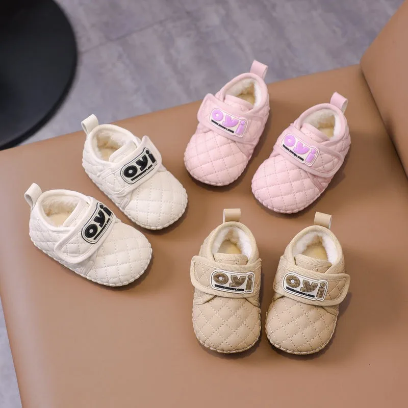 Otoño Invierno, botas de nieve para bebés y niños, zapatos informales para niños al aire libre, suela suave antideslizante, botas de felpa para niños pequeños, zapatos infantiles - imagen 5