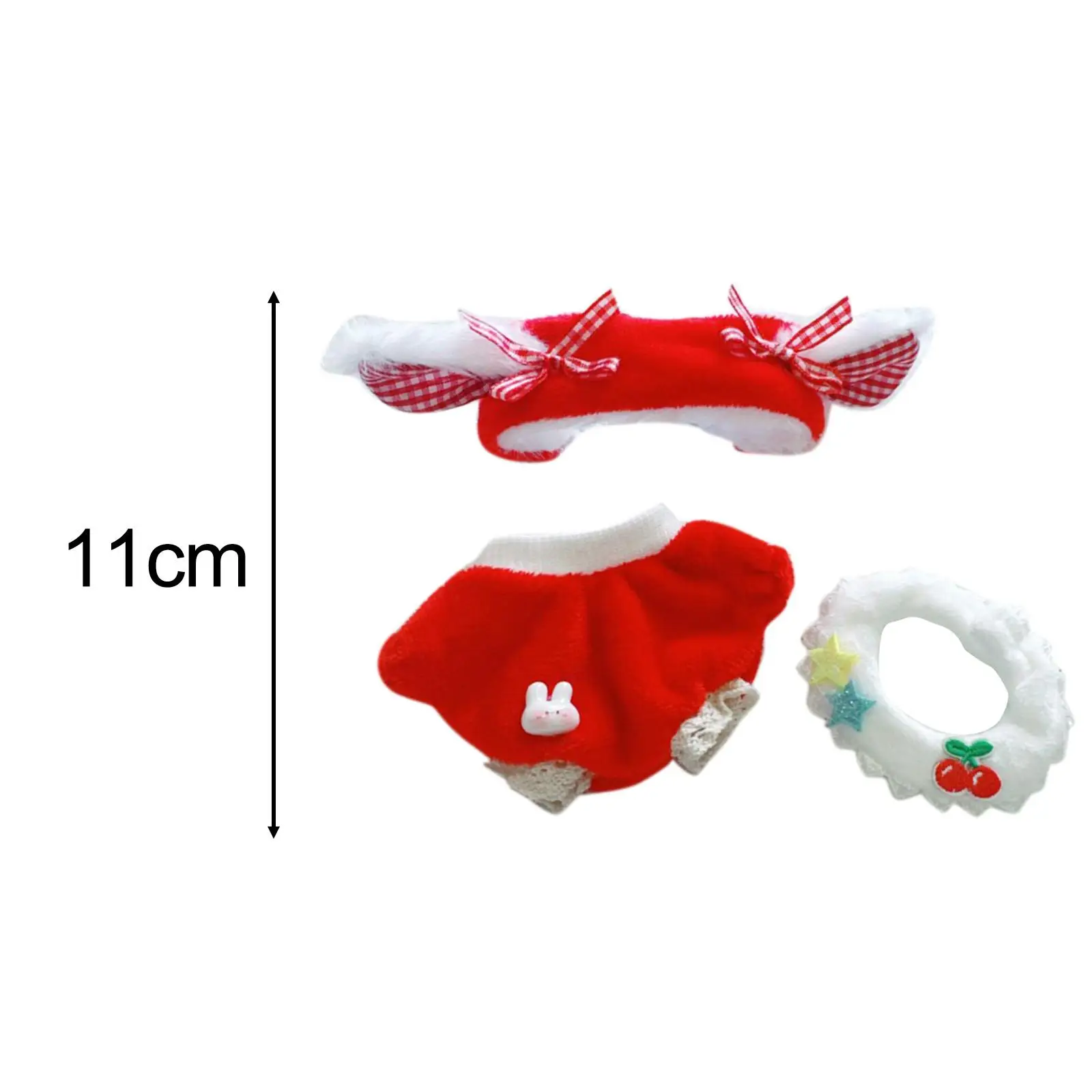 3 Pieces 17cm Doll Clothes Fashion Dress up Comfortable Cute Doll Clothes Suit Costume Accessory for Pendant Doll Boys Dolls