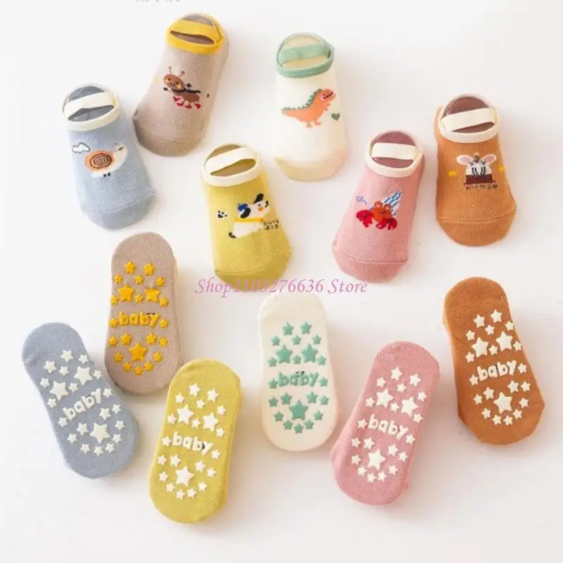 Calcetines antideslizantes con refuerzo estampado para niños