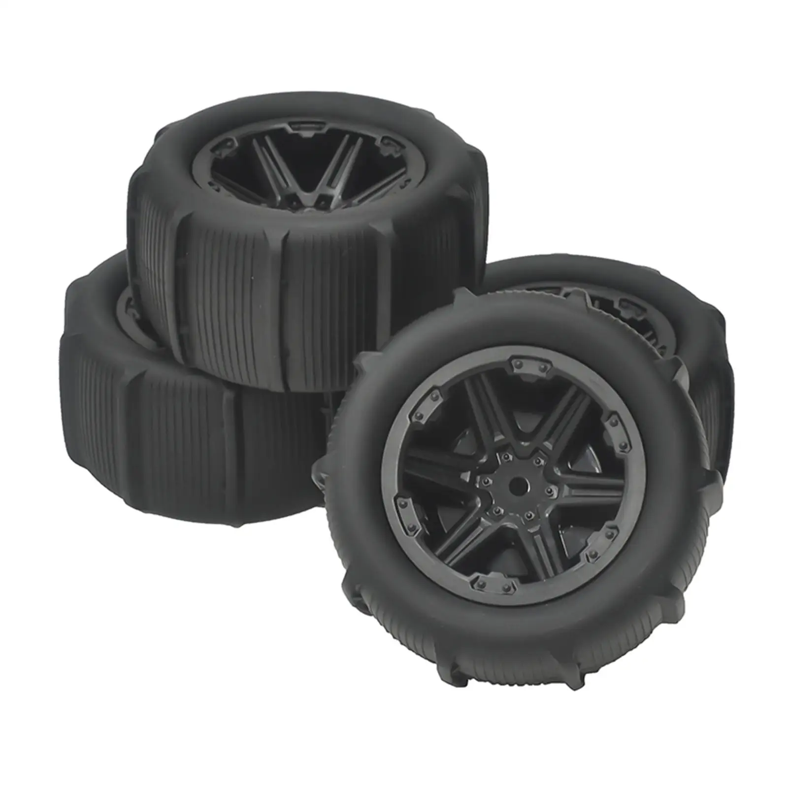 RC Wheels and Tires RC Car Spare Parts Sturdy RC Car Beach Tires RC Car Wheel RC Desert Wheels for 1/14 1/16 RC Car Accessories