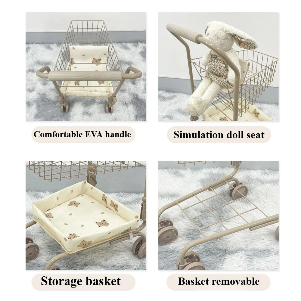 Carrito de juguete con cesta rígida – Juego imitación para niños - imagen 5
