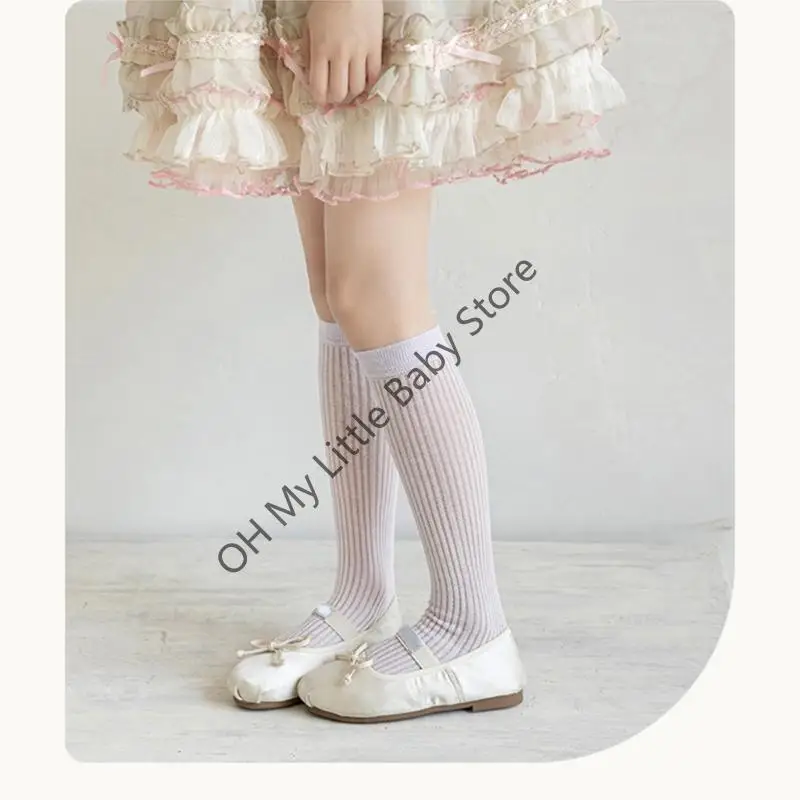 M76C Soft y transpirable Medio Calcetines algodón para niños Diseño color sólido para ropa diaria y ocasión especial - imagen 5