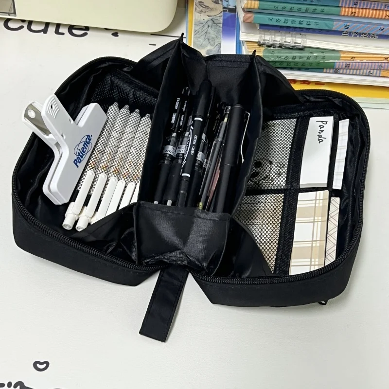 Estuche escolar infantil con 3 compartimentos – Bolsa de útiles - imagen 4