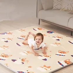 Alfombra de juegos suave para bebé jirafa y león con dibujo