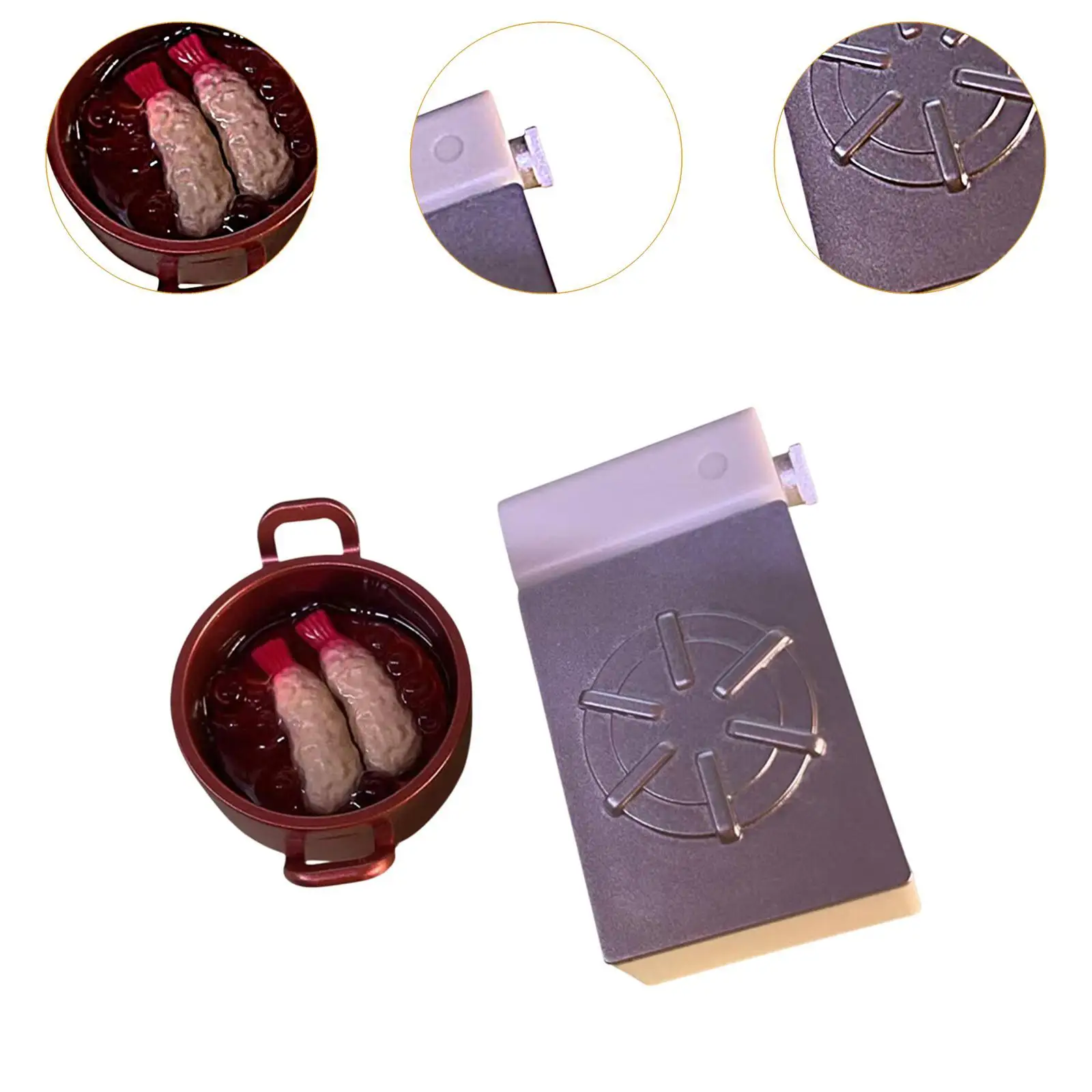 1/12 Dollhouse Miniature Cookware Oranment Simulation Life Scene Gasstove Model Pretend Play Kitchen Decoration Micro Landscape