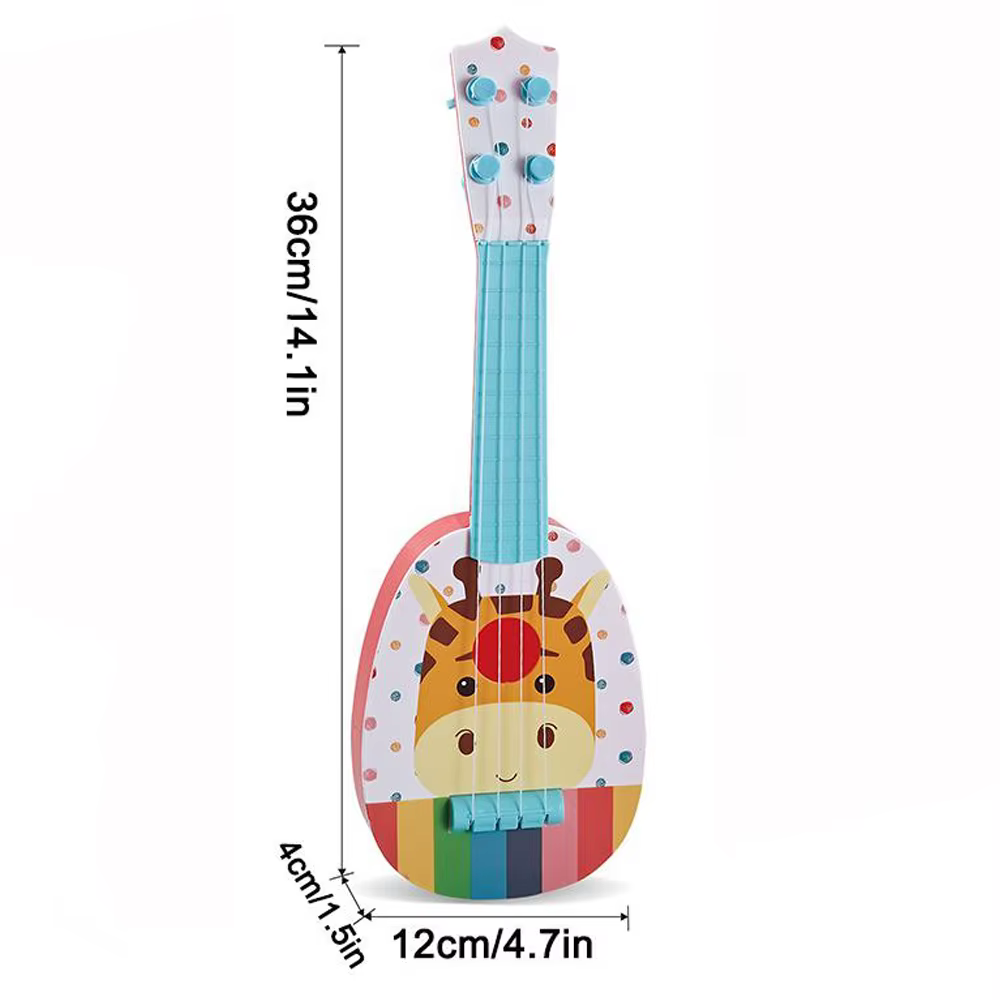 Ukelele infantil de madera - Instrumento musical para niños - imagen 4