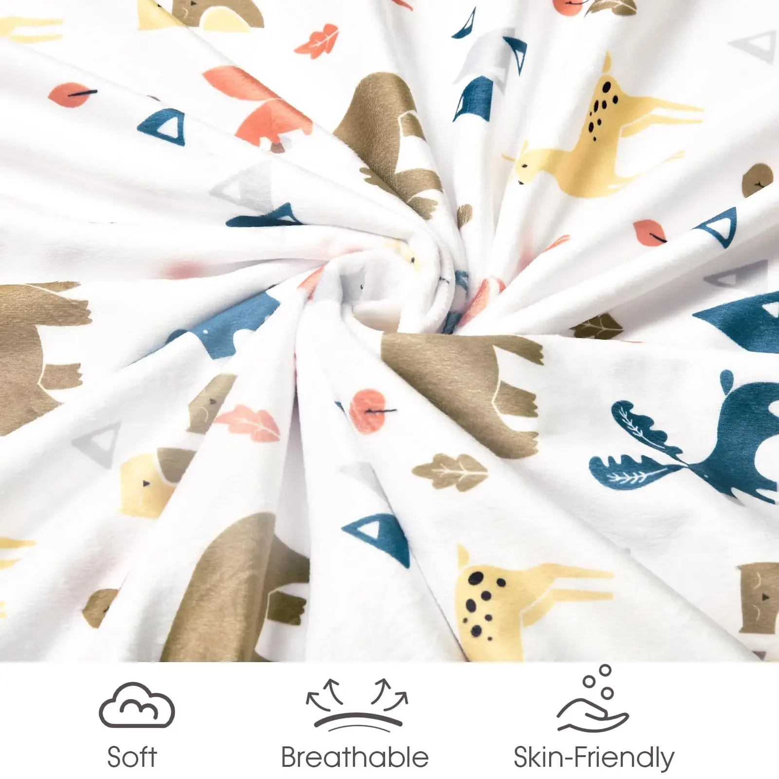 Manta para bebé y cochecito con estampado de dibujos animados - imagen 3