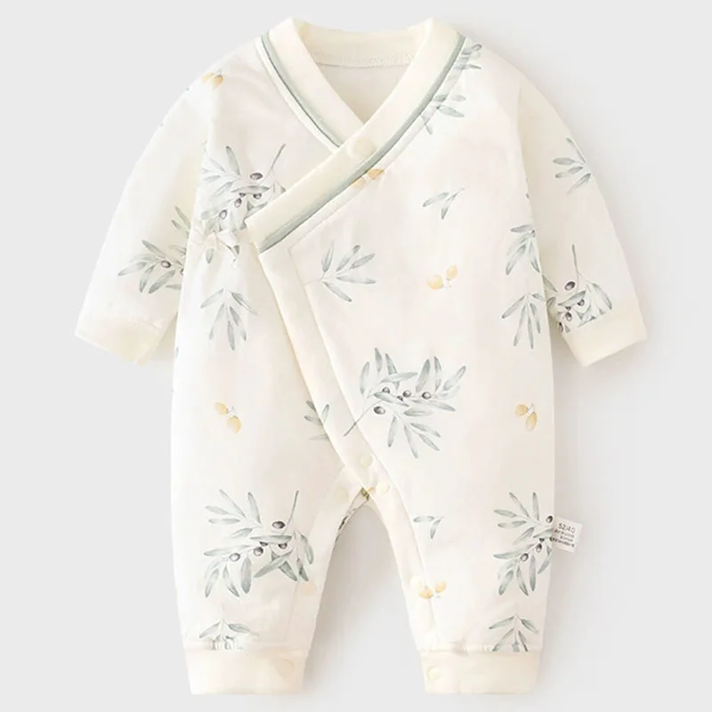 Pelele de otoño e invierno para niña, ropa infantil para niño, monos de manga larga de algodón con estampado bonito de dibujos animados coreanos, artículos para recién nacidos B267 - imagen 2