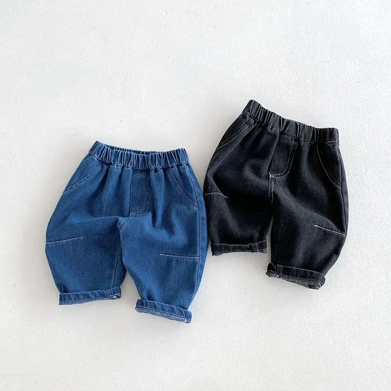 Vaqueros para niños y niñas – Azul clásico confortabl - imagen 4