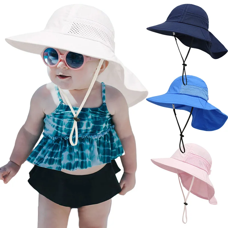 Sombrero de playa UV para bebé – Chal ligero y transpirable - imagen 5