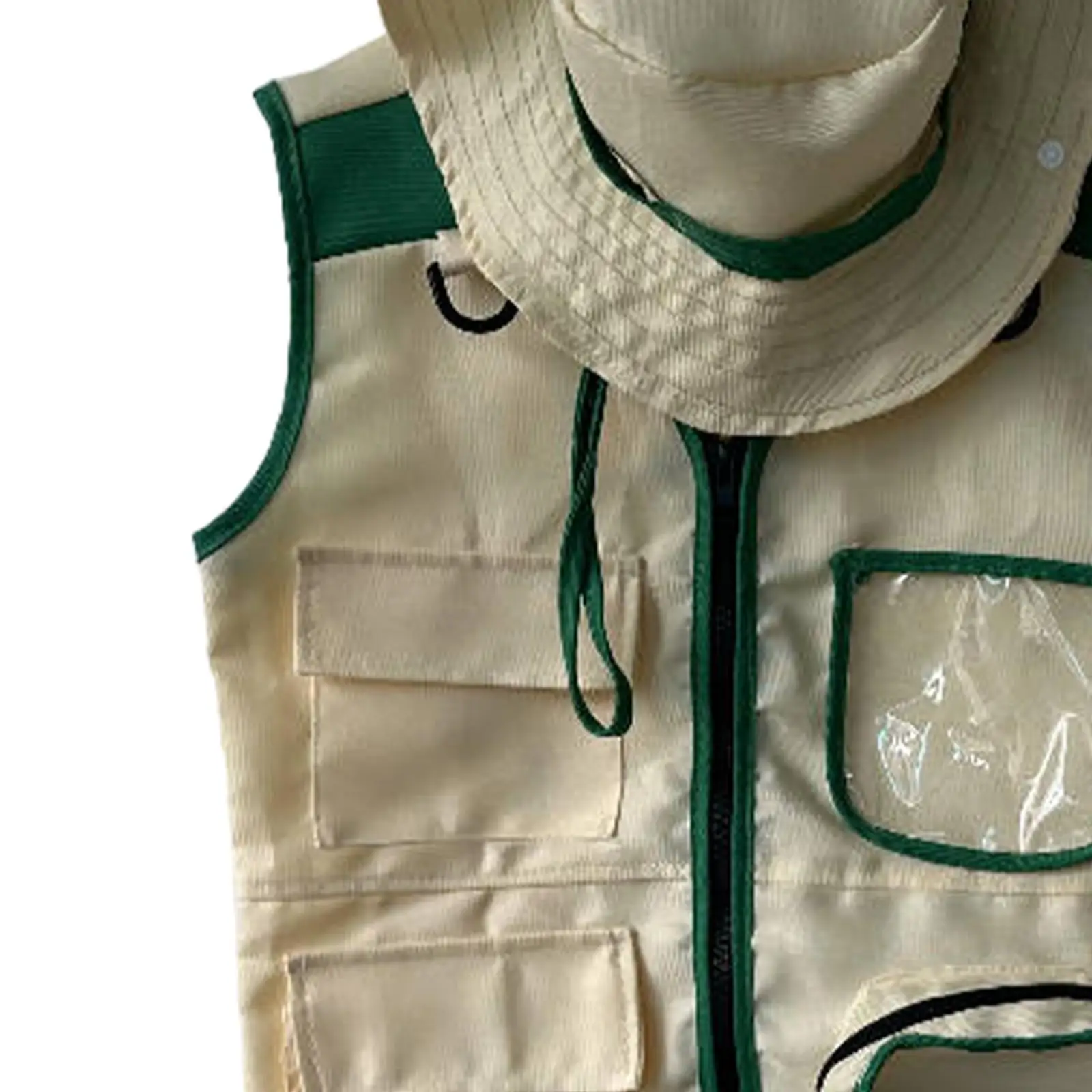 Kids Explorer Vest and Hat Costume Backyard Costume Kids Outdoor Activity for Birthday Gift Age 3-12 Years Old Children Day Gift