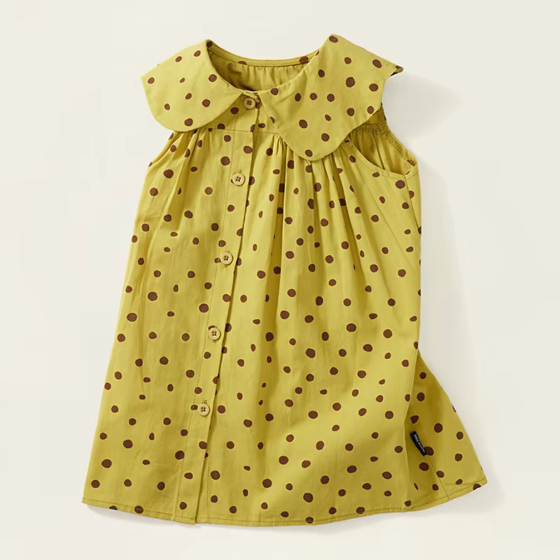 Vestido sin mangas para bebé niña verano princesa cuello de muñeca - imagen 3