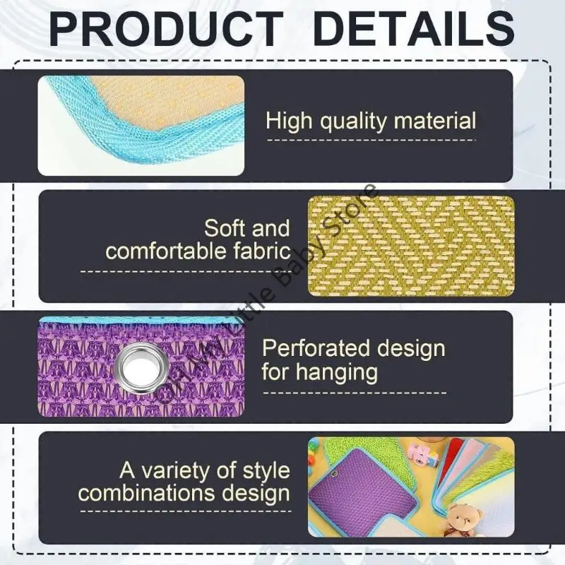 M76C 1 Juego alfombra juegos para bebés lavable a máquina estimula los sentidos táctiles aprendizaje temprano - imagen 3