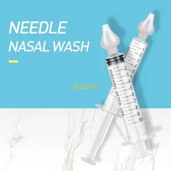 QX2D Aspirador nasal para bebés - Jeringa reutilizable de enjuague