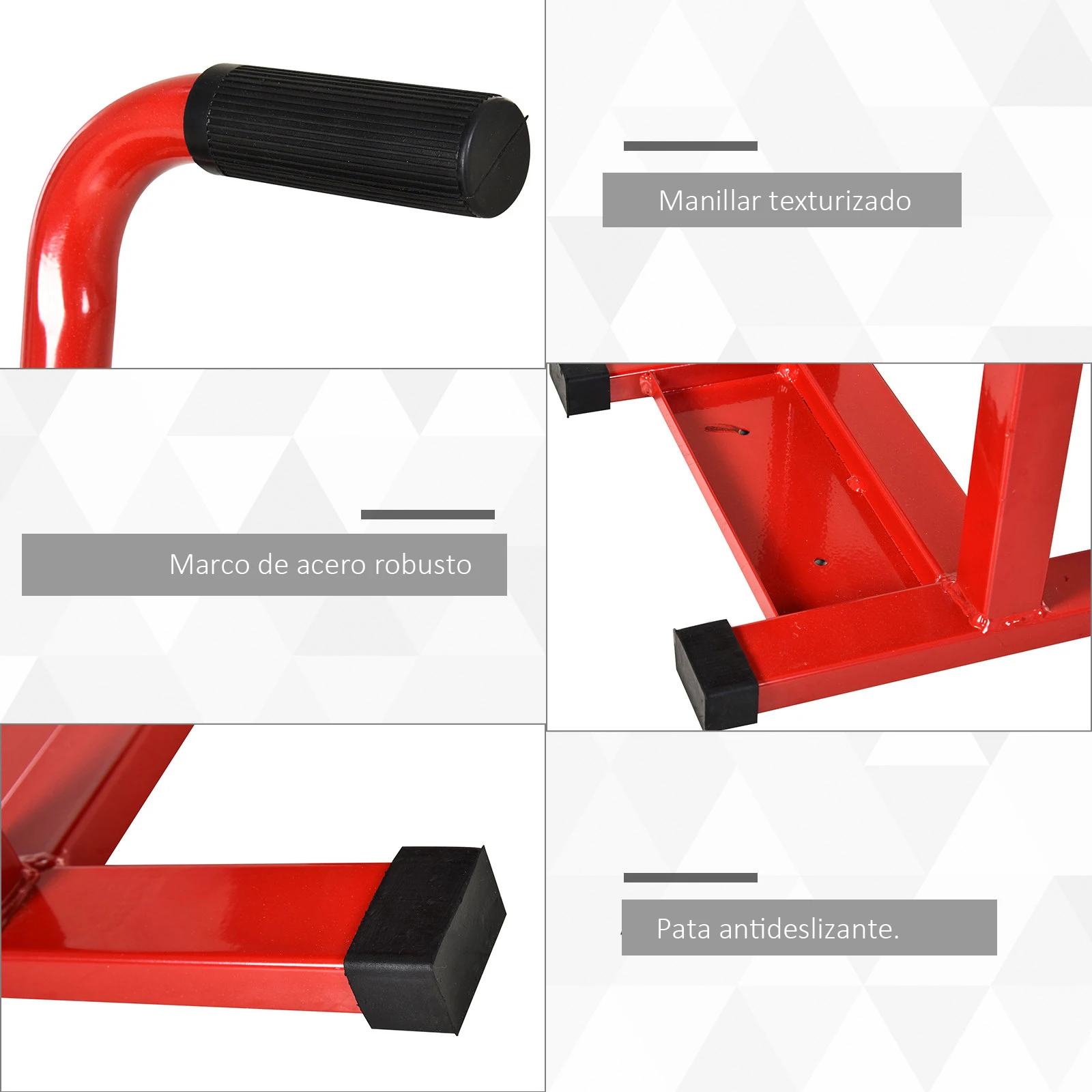 DURHAND Plataforma Elevadora Altura Ajustable 27,5/39,5 cm Elevador para Motocicletas con Manivela Base Antideslizante Soporte de Elevación Carga 150 kg para Reparación Motocicleta Taller Garaje - imagen 4