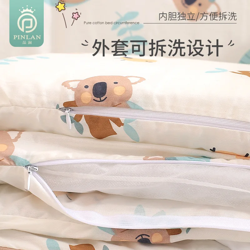 Protector de cuna de algodon 100% para bebe suave y transpirable - imagen 5