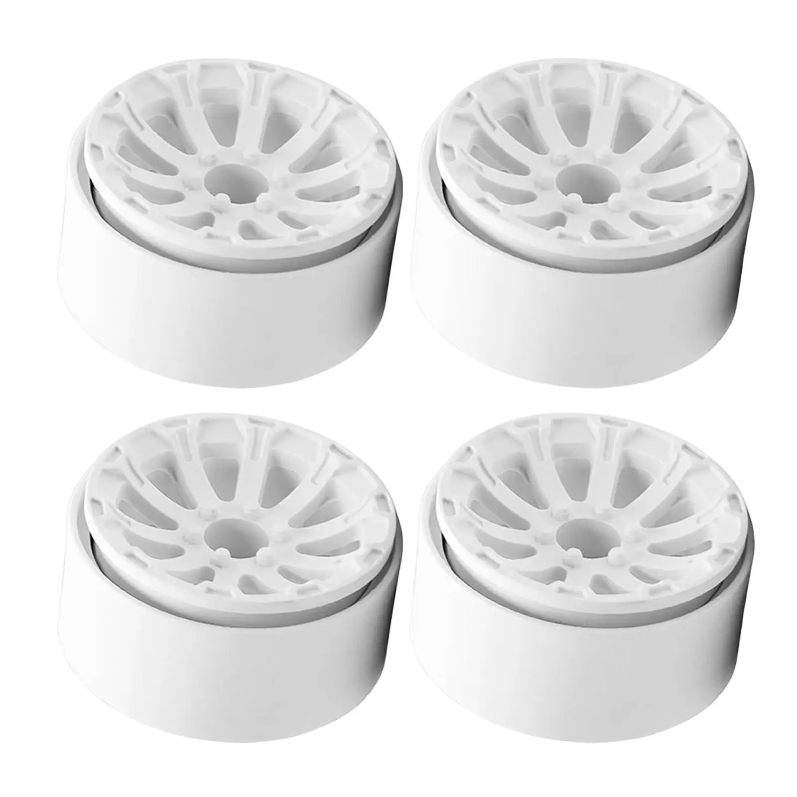 4x llantas de rueda, componentes de llantas de radios de neumáticos de 1,9 pulgadas, bujes de rueda de repuesto de alta resistencia para vehículos de Control remoto 1:10 1:12 RC - imagen 2