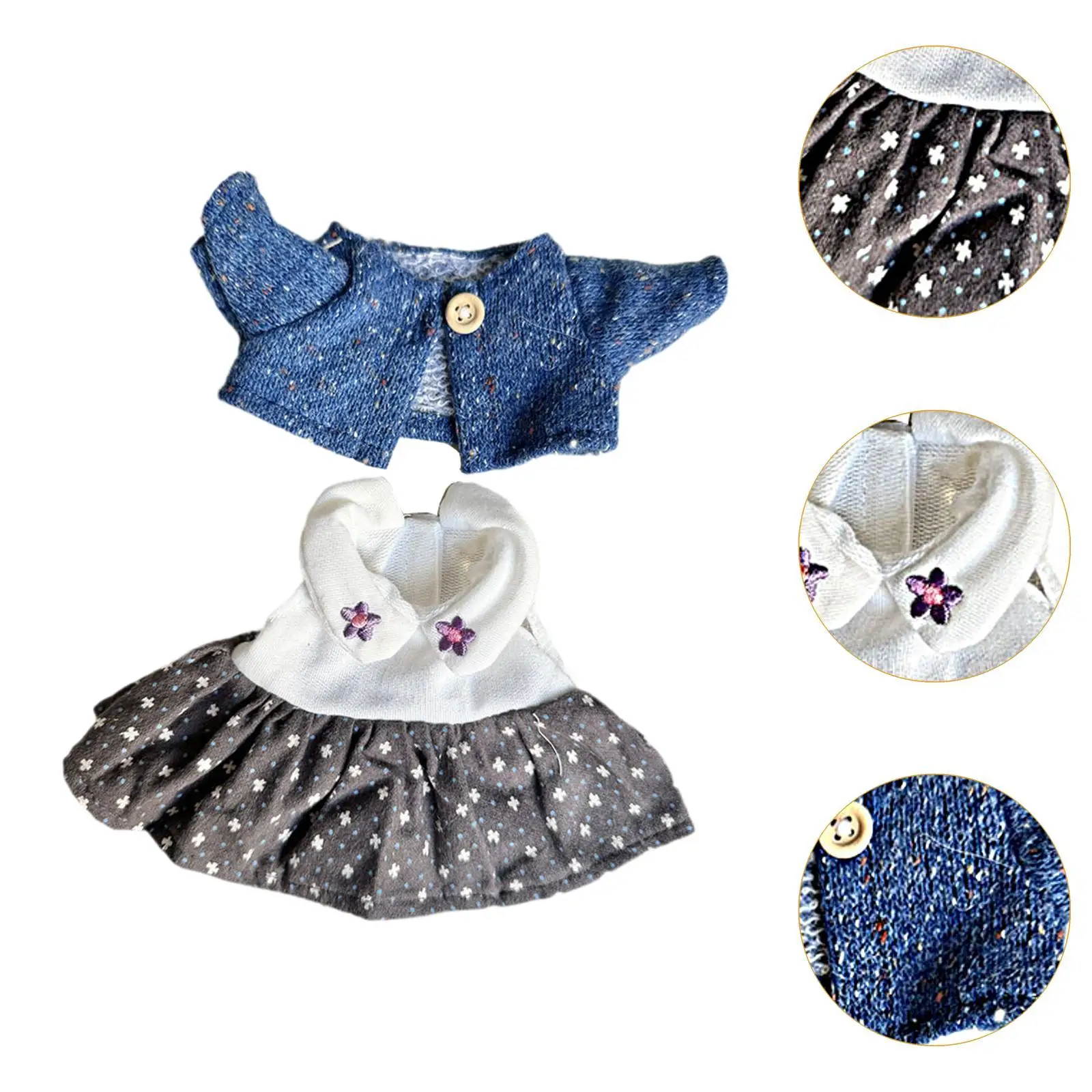 Doll Dress Outifits Photo Props Alive Cute Doll Clothes Suit for 20cm Dolls