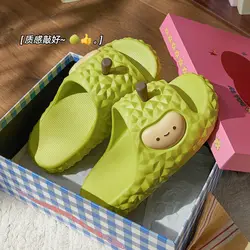 Sandalias infantiles de casa con suela gruesa y motivos frutales