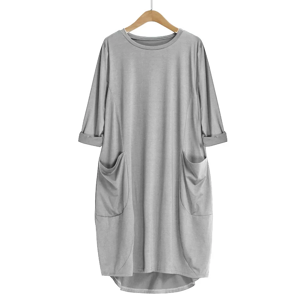Vestido de manga larga para maternidad – estilo otoño - imagen 3
