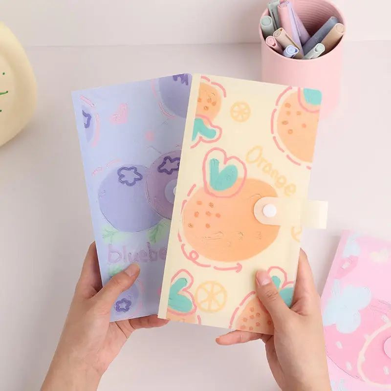 Botón a presión, álbumes de fotos de 3 pulgadas, cubierta de frutas bonitas, tarjetero transparente, pantalla de tarjetas con 240 ranuras para imagen fotográfica - imagen 2