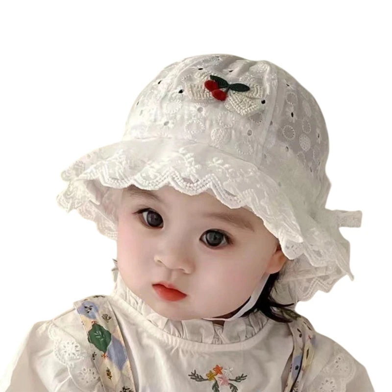 Sombrero bebé, sombrero transpirable para gorras pescador, bonitas decoraciones cereza, sombrero para - imagen 5