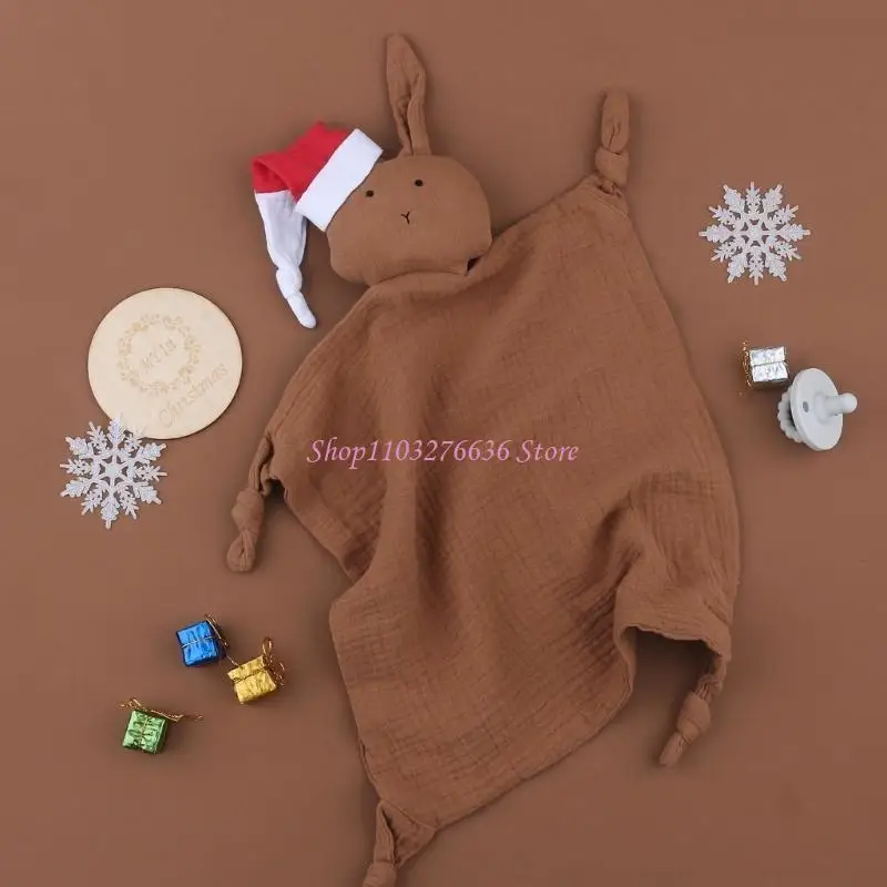R6FD-babero toalla para calmar bebé, conejo suave para muñeca, juguete para dormir, regalo para bebé - imagen 2
