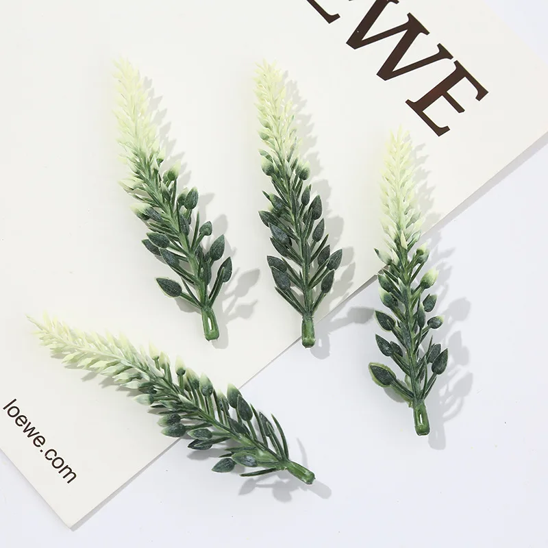 20 piezas ramas de pino de plástico artificial de 4 colores en stock para venta al por mayor, textura realista, ideales para decoración en macetas del hogar - imagen 3