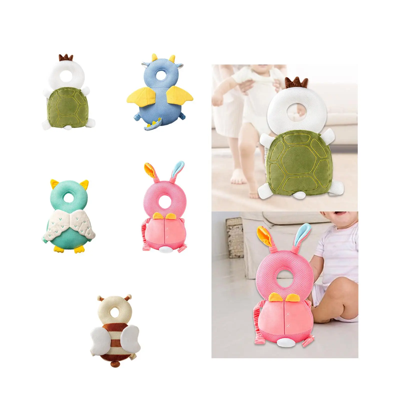 Protector de espalda bebé transpirable con reposacabezas para caminar - imagen 2