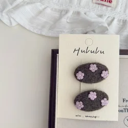 Pinzas de cabello florales tejidas, clips elegantes para bebé