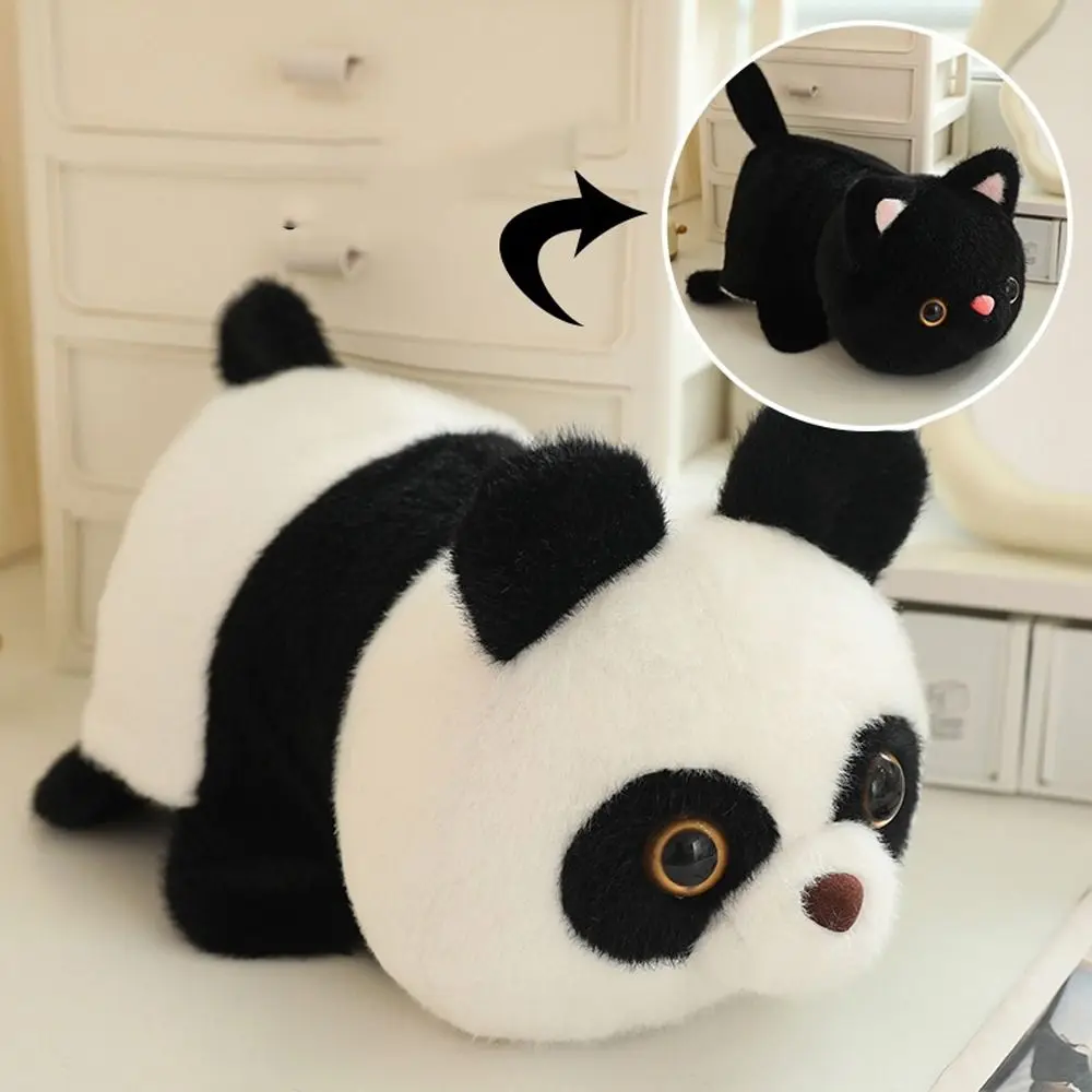 panda turns cat