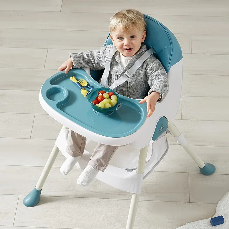 Asiento de bebé multifuncional, ajuste de altura desmontable, silla de comedor integrada para niños, silla de aprendizaje - imagen 4