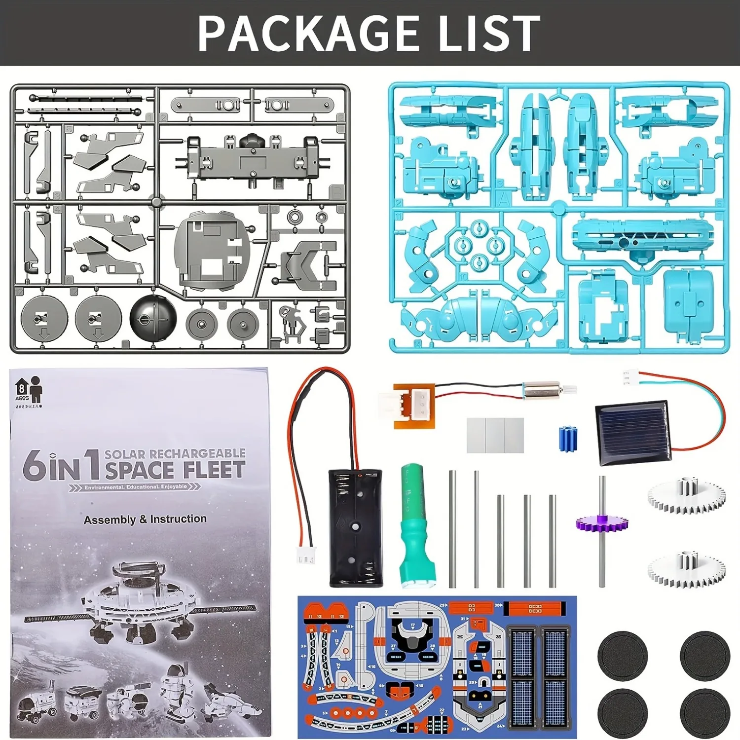 Kit de Robot Solar STEM 6 en 1, juguetes, regalos para niños, construcción educativa, conjunto de experimentos científicos, cumpleaños para niños y niñas - imagen 3