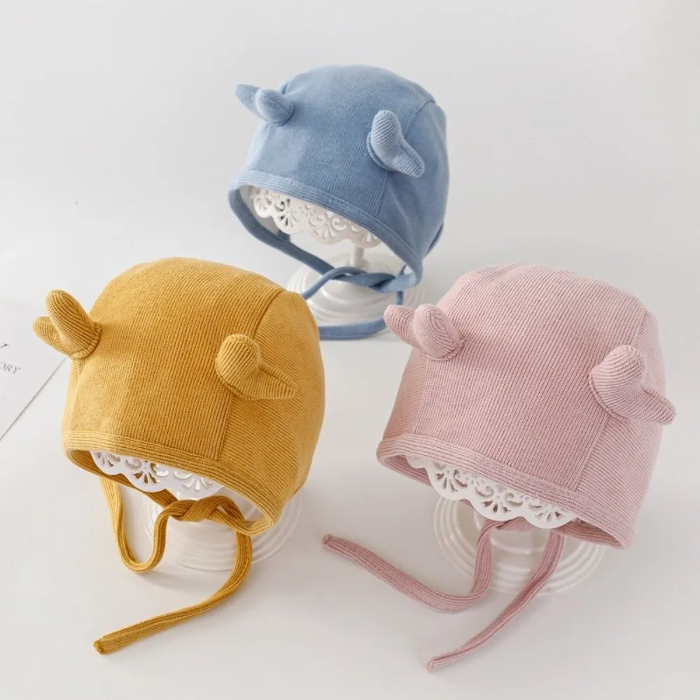 Gorro de bebé de diseño Adorable a la moda infantil, gorros de estilo lindo, gorros para recién nacidos, protección para los oídos, accesorios para niños, temporada de otoño - imagen 5