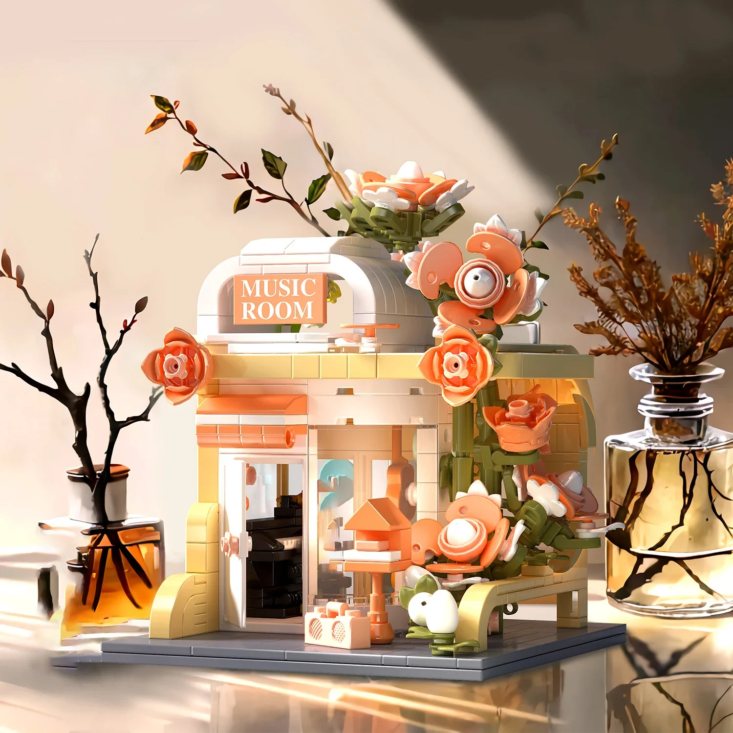 Juego de bloques de construcción – Casa de flores para armar - imagen 3