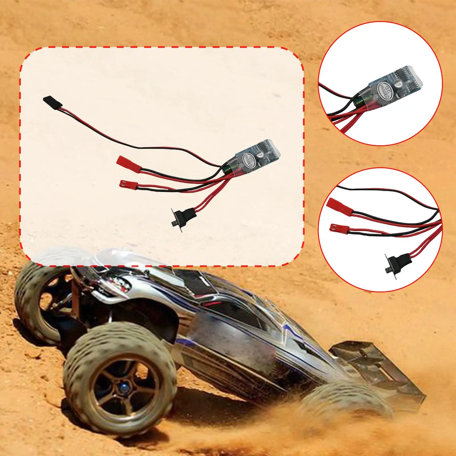 30A Brushed ESC Accs High Performance Replacement Supply Brushed Motor Spare Part Parts for 1/12 Hobby Model Truck Vehicle Car
