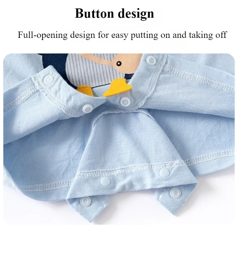 Somenie, mono de verano para bebé recién nacido, mono de algodón para niños y niñas, mono de manga corta con bonitos dibujos, mono suave y transpirable para recién nacido - imagen 5