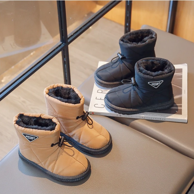 Botas para niños, nuevas botas de invierno para niñas, botas de nieve para niños, botas de invierno cálidas para niñas, zapatos versátiles para niñas, zapatos cómodos de algodón para niños