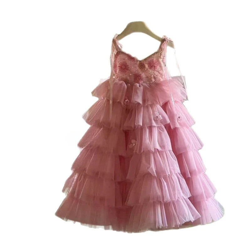 Vestido de princesa niña sin mangas tul cumpleaños Halloween