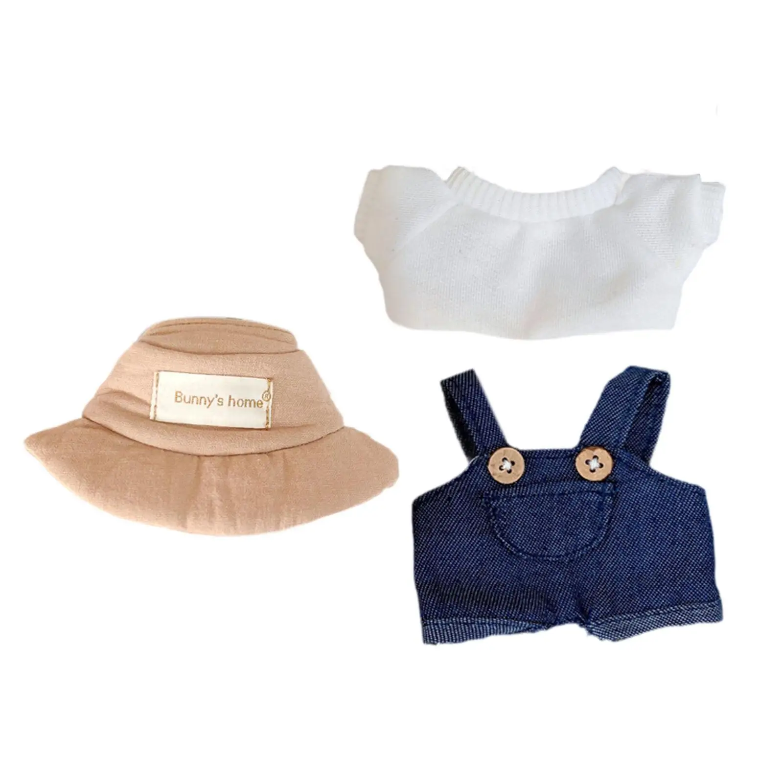 3Pcs Mini 6 inch Doll Clothes Comfortable Girl Doll Clothes for Age 5-7 8-10