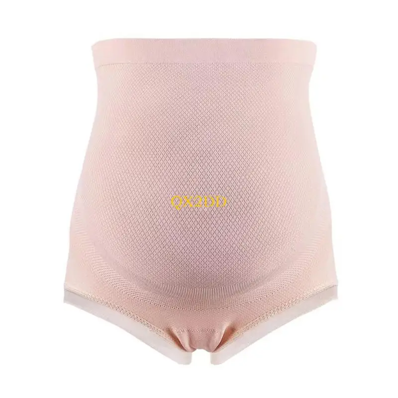 Ropa interior maternidad elástica cintura QX2D Nylon transpirable para embarazo cómodo - imagen 2