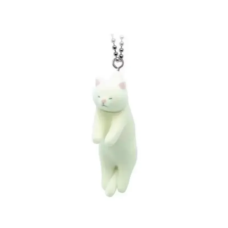 Figura de acción genuina, el primer gato colgante de felpa, Gacha, gato blanco, bolso de gato siamés, colgante - imagen 3