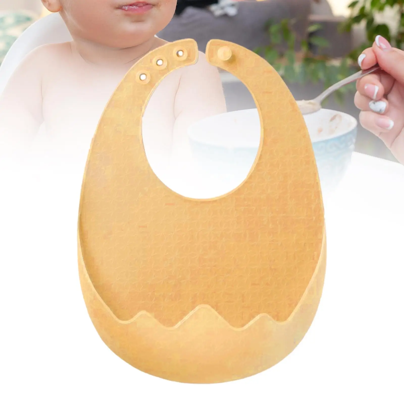 Babero impermeable con mangas y bolsillo para bebé – Suave - imagen 3