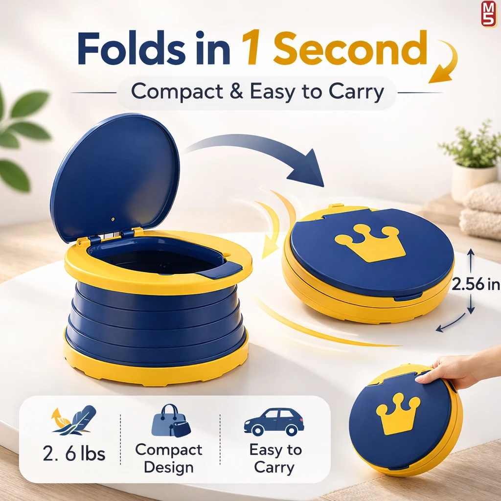 Bacinica portátil para niños – Entrenamiento WC cómodo y limpio - imagen 3