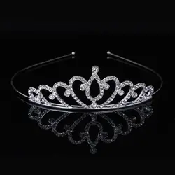 Corona de princesa con strass para niña – Diadema brillante para fiestas