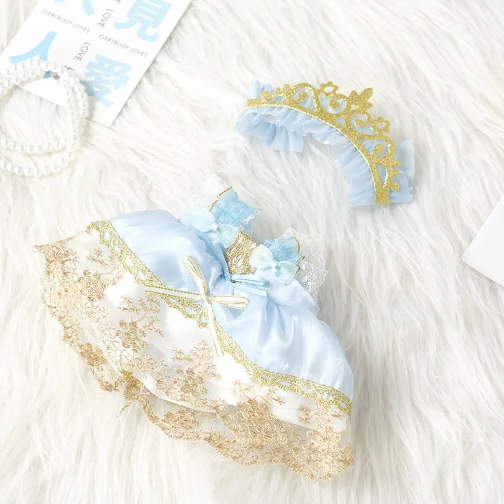 Exquisitos conjuntos de faldas DIY de 20cm, múltiples estilos, falda de sirvienta, corona, diadema de algodón - imagen 3