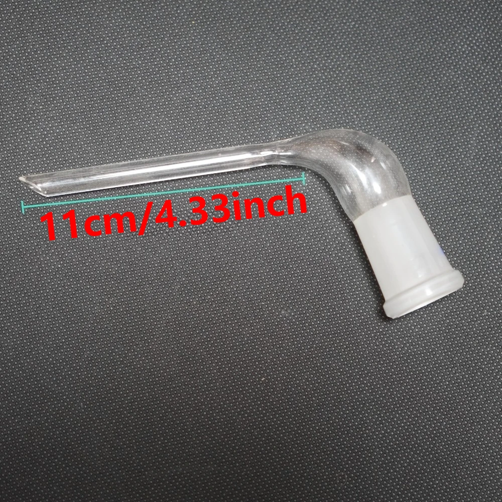 Tubo de vidrio con vástago, tubo de secado al aire para química a vapor, curvo para aplicaciones de laboratorio - imagen 2